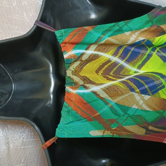 Jennie & Markis flowy Ladies dress, assymetrical hem, Sz S - Picture 7 of 7